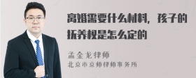 离婚需要什么材料，孩子的抚养权是怎么定的