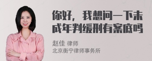 你好，我想问一下未成年判缓刑有案底吗