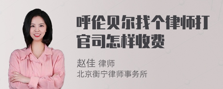 呼伦贝尔找个律师打官司怎样收费