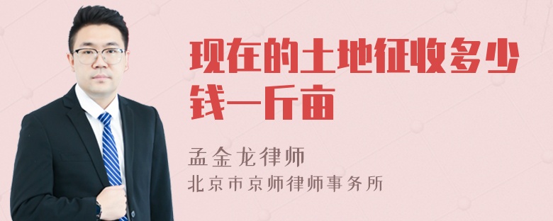 现在的土地征收多少钱一斤亩