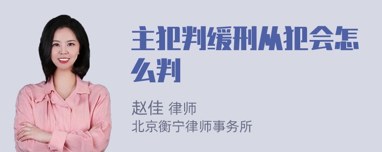 主犯判缓刑从犯会怎么判