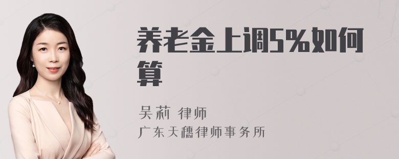 养老金上调5％如何算