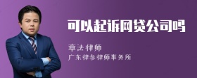 可以起诉网贷公司吗