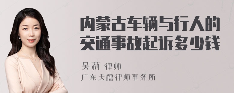 内蒙古车辆与行人的交通事故起诉多少钱