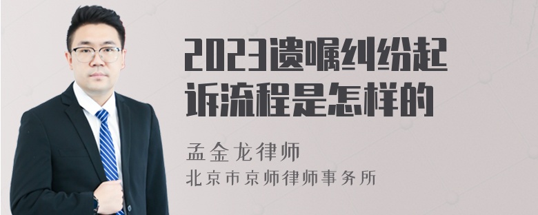 2023遗嘱纠纷起诉流程是怎样的