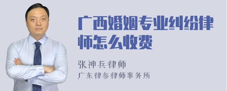 广西婚姻专业纠纷律师怎么收费