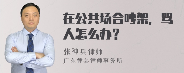 在公共场合吵架，骂人怎么办？