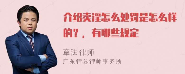 介绍卖淫怎么处罚是怎么样的？，有哪些规定