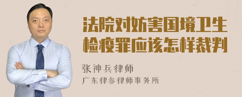 法院对妨害国境卫生检疫罪应该怎样裁判