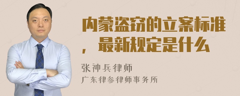 内蒙盗窃的立案标准，最新规定是什么