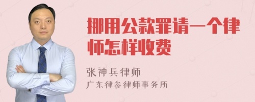 挪用公款罪请一个律师怎样收费