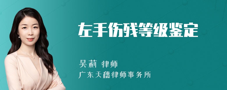 左手伤残等级鉴定