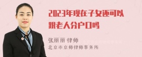 2023年现在子女还可以跟老人分户口吗