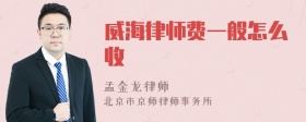 威海律师费一般怎么收