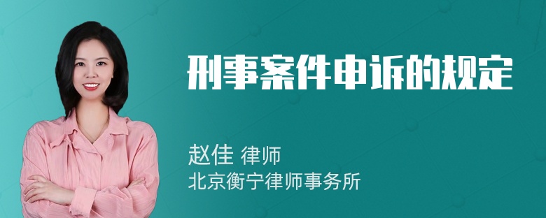 刑事案件申诉的规定