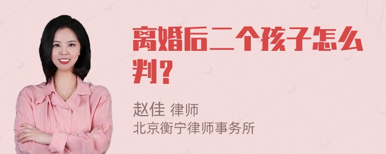 离婚后二个孩子怎么判？