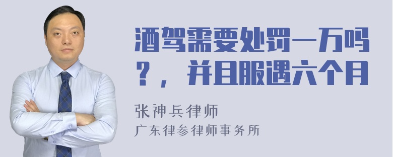 酒驾需要处罚一万吗？，并且服遇六个月