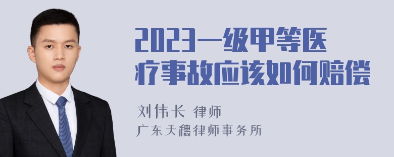 2023一级甲等医疗事故应该如何赔偿