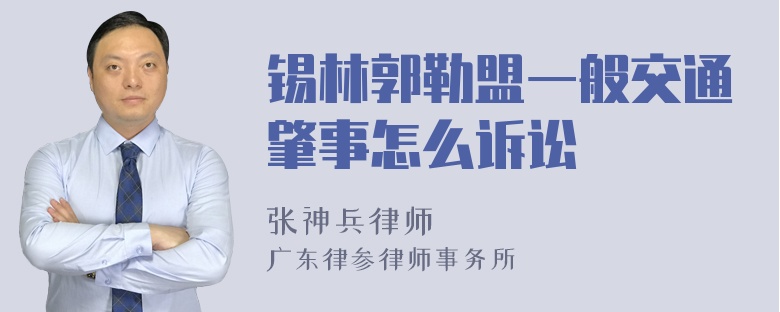 锡林郭勒盟一般交通肇事怎么诉讼