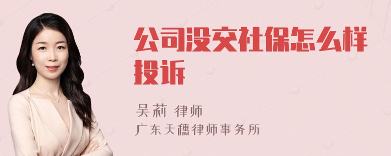 公司没交社保怎么样投诉