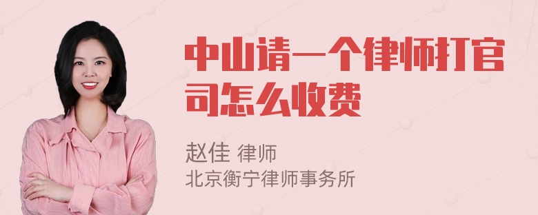 中山请一个律师打官司怎么收费