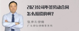 2023公司不签劳动合同怎么赔偿的啊？