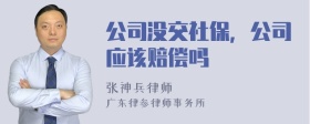 公司没交社保，公司应该赔偿吗