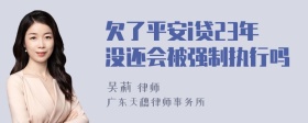 欠了平安i贷23年没还会被强制执行吗