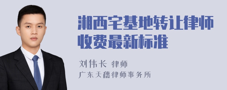 湘西宅基地转让律师收费最新标准