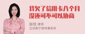 我欠了信用卡八个月没还可不可以协商