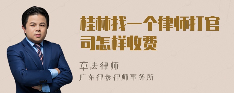 桂林找一个律师打官司怎样收费