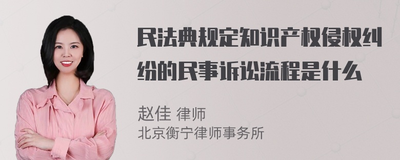 民法典规定知识产权侵权纠纷的民事诉讼流程是什么