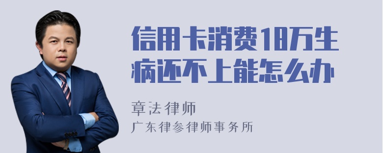 信用卡消费18万生病还不上能怎么办