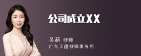 公司成立XX