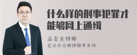 什么样的刑事犯罪才能够网上通缉