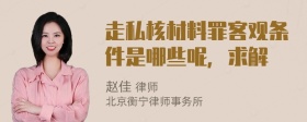 走私核材料罪客观条件是哪些呢，求解