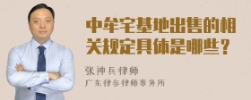 中牟宅基地出售的相关规定具体是哪些？