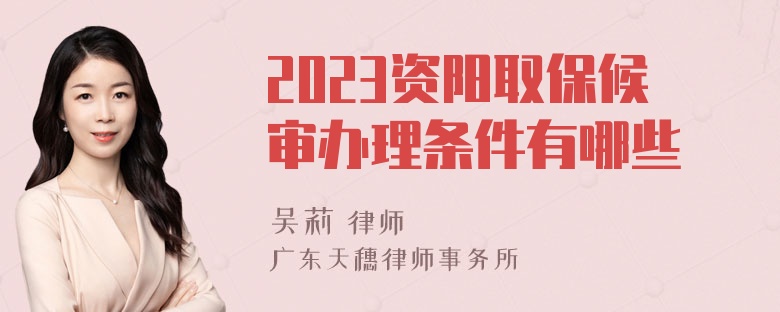 2023资阳取保候审办理条件有哪些