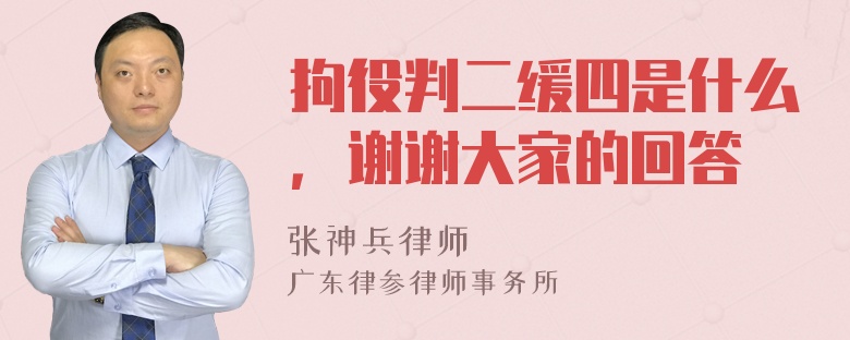 拘役判二缓四是什么，谢谢大家的回答