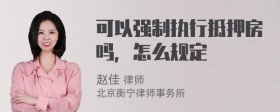 可以强制执行抵押房吗，怎么规定