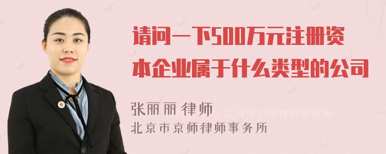 请问一下500万元注册资本企业属于什么类型的公司
