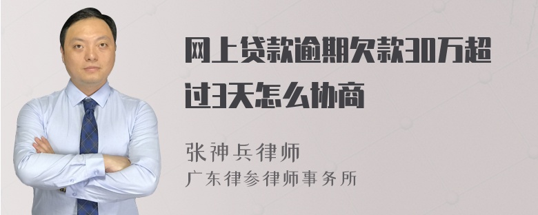 网上贷款逾期欠款30万超过3天怎么协商