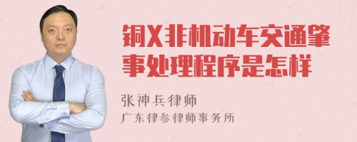 铜X非机动车交通肇事处理程序是怎样