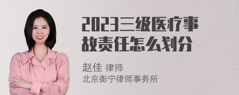 2023三级医疗事故责任怎么划分