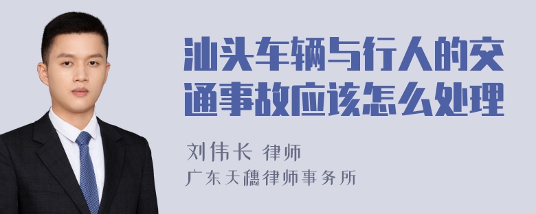 汕头车辆与行人的交通事故应该怎么处理