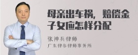 母亲出车祸，赔偿金子女应怎样分配