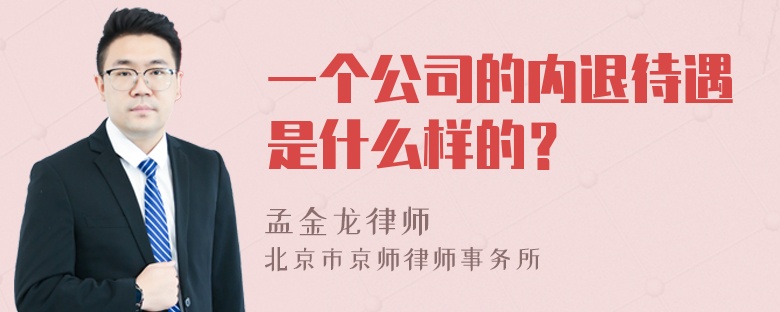 一个公司的内退待遇是什么样的？