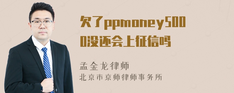 欠了ppmoney5000没还会上征信吗