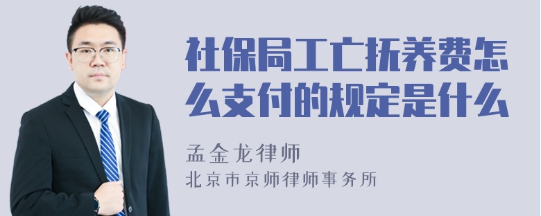 社保局工亡抚养费怎么支付的规定是什么