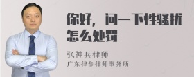 你好，问一下性骚扰怎么处罚